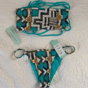 NWT San Lorenzo Reversible Nativa Bikini Set